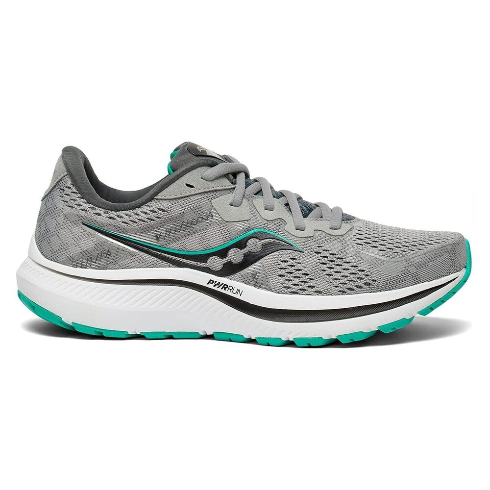SAUCONY WOMEN'S OMNI 20 RUNNING SHOE, ALLOY/JADE, 7.5